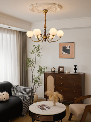 Omirara Lustre en Bois Vintage