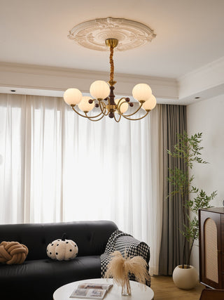 Omirara Lustre en Bois Vintage