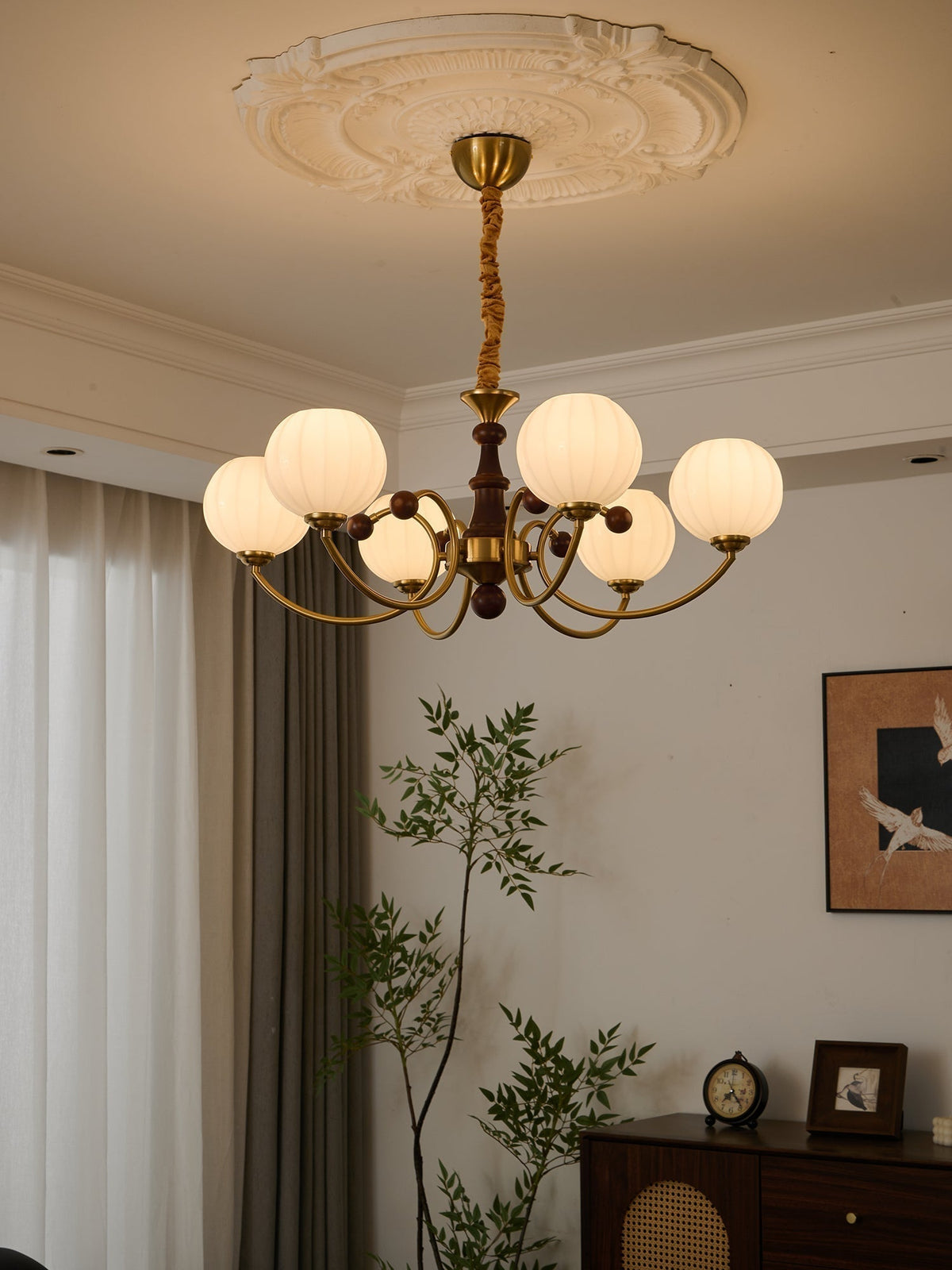 Eldaya Lustre en Bois Vintage