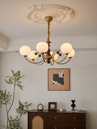 Omirara Lustre en Bois Vintage