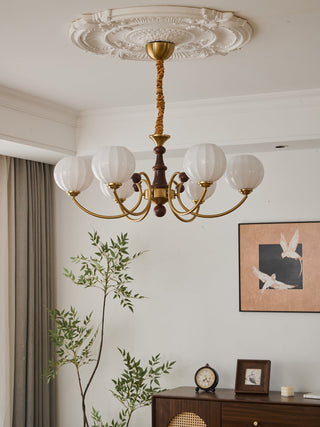 Omirara Lustre en Bois Vintage