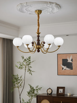 Omirara Lustre en Bois Vintage