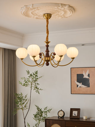Omirara Lustre en Bois Vintage