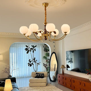Omirara Lustre en Bois Vintage