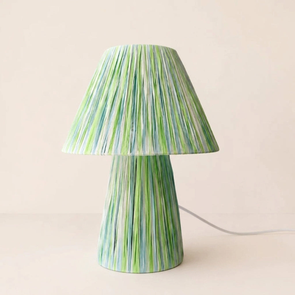 Liorisella Lampe de Table en Paille avec Rayures