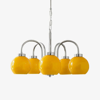 Lustra Lustre Boules en Verre Jaune