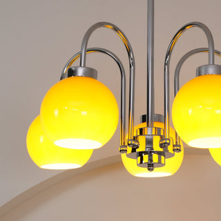 Lustra Lustre Boules en Verre Jaune