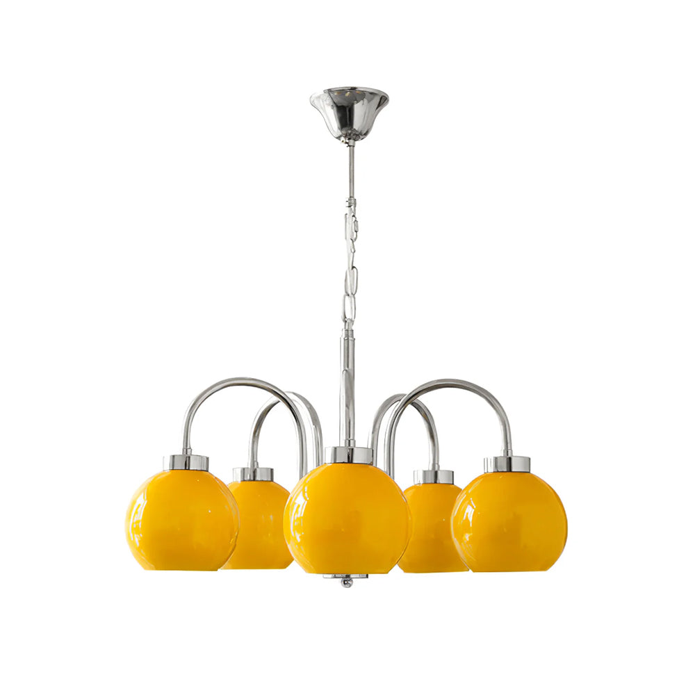 Iseleya Lustre Boules en Verre Jaune