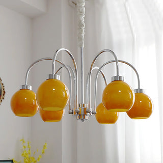 Lustra Lustre Boules en Verre Jaune