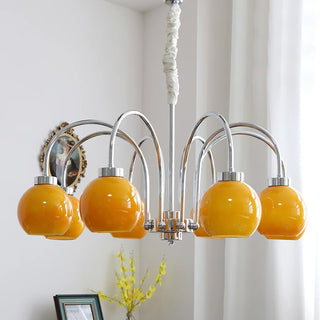 Lustra Lustre Boules en Verre Jaune