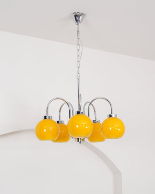 Lustra Lustre Boules en Verre Jaune