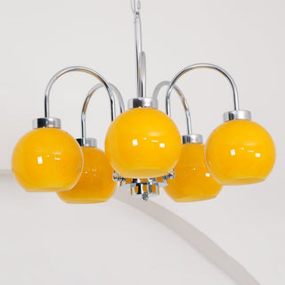 Lustra Lustre Boules en Verre Jaune