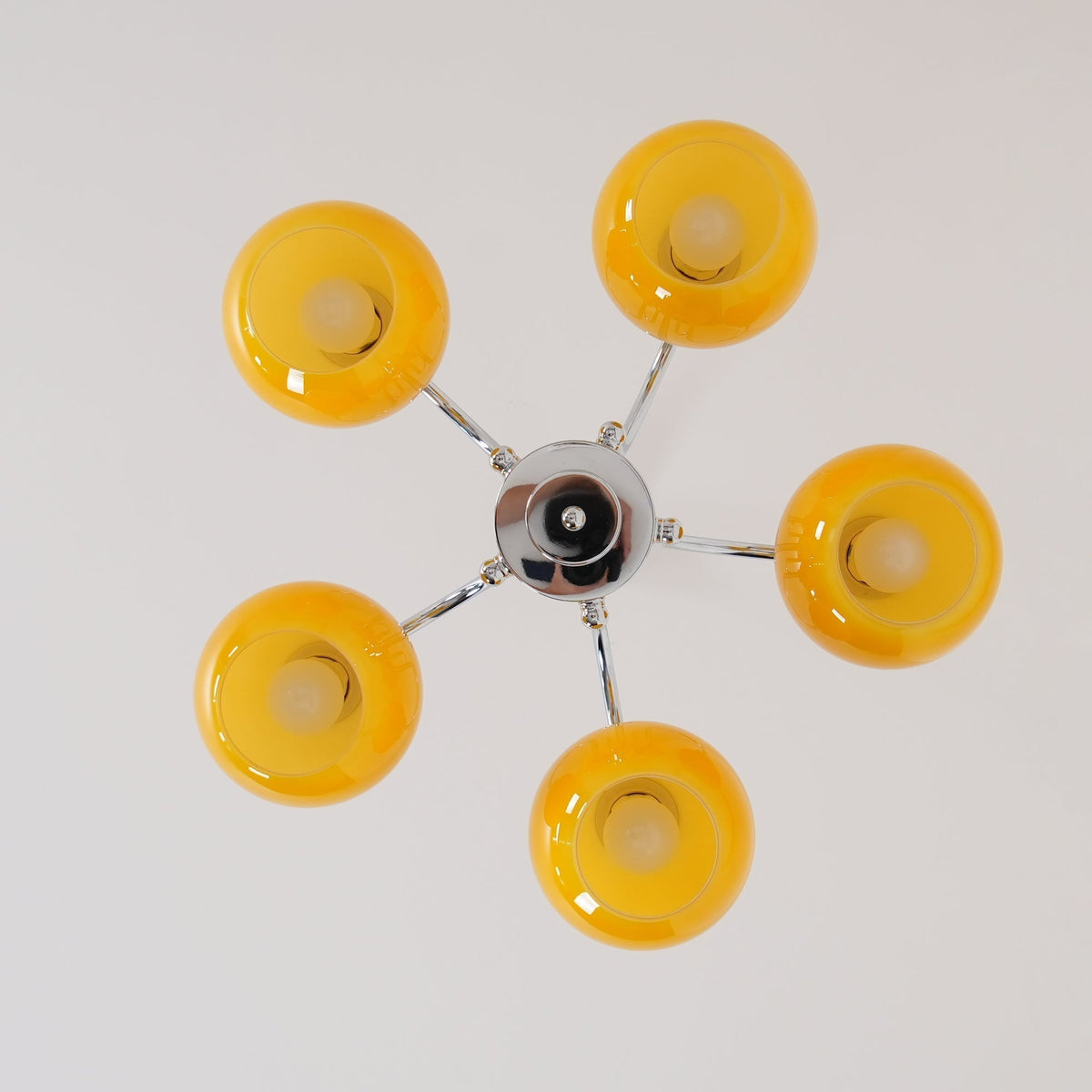 Iseleya Lustre Boules en Verre Jaune