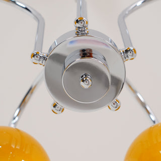 Lustra Lustre Boules en Verre Jaune