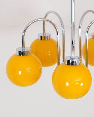 Lustra Lustre Boules en Verre Jaune