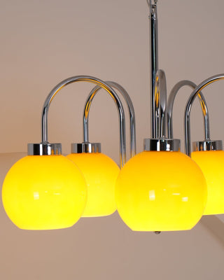 Lustra Lustre Boules en Verre Jaune