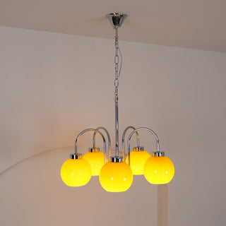 Lustra Lustre Boules en Verre Jaune