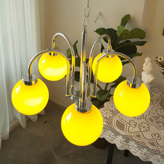 Lustra Lustre Boules en Verre Jaune