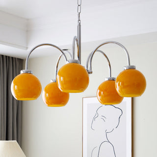 Lustra Lustre Boules en Verre Jaune