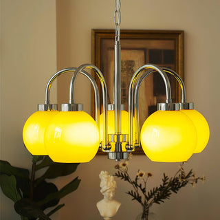 Lustra Lustre Boules en Verre Jaune