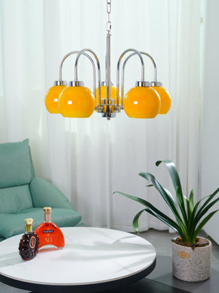 Lustra Lustre Boules en Verre Jaune