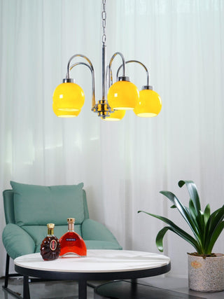 Lustra Lustre Boules en Verre Jaune