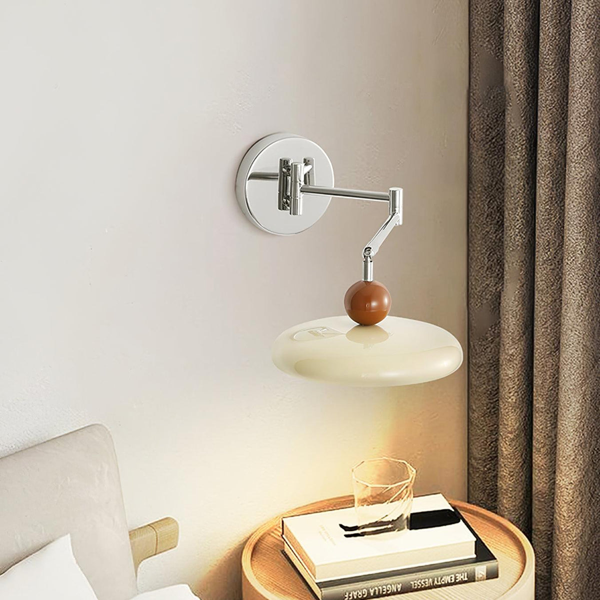Ovelle Swing Arm Wall Lamp-Neutral Decor