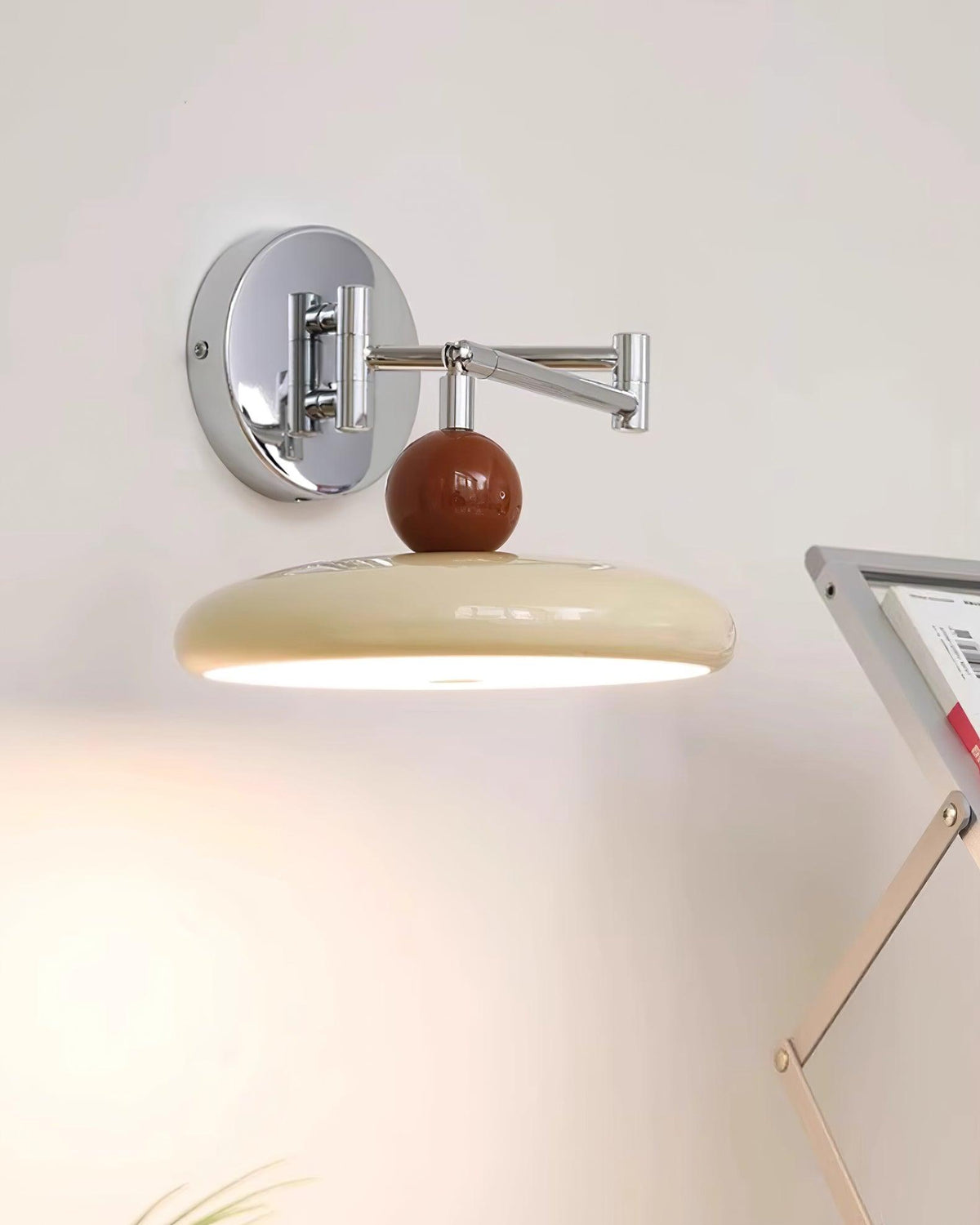 Ovelle Swing Arm Wall Lamp-Neutral Decor