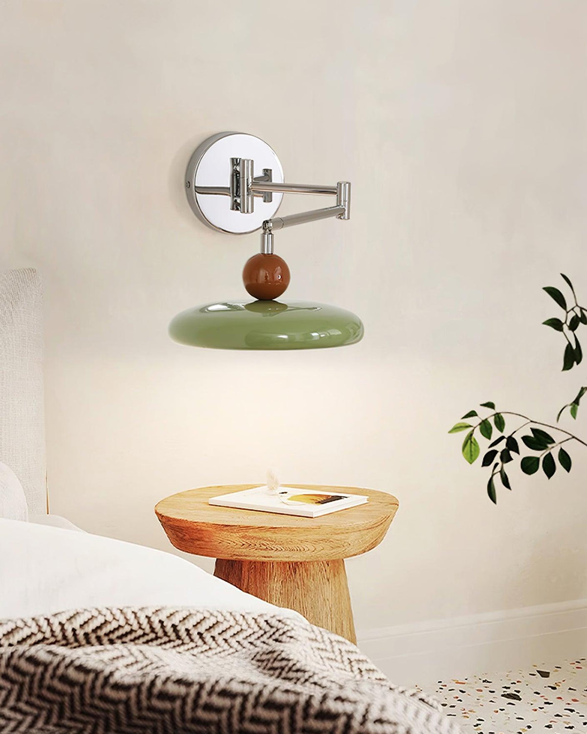 Ovelle Swing Arm Wall Lamp-Neutral Decor