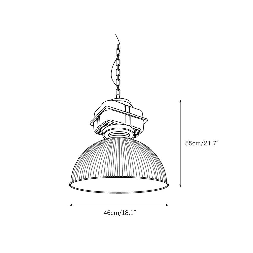 Aldalis Suspension Vintage en Métal et Verre Style Ferme
