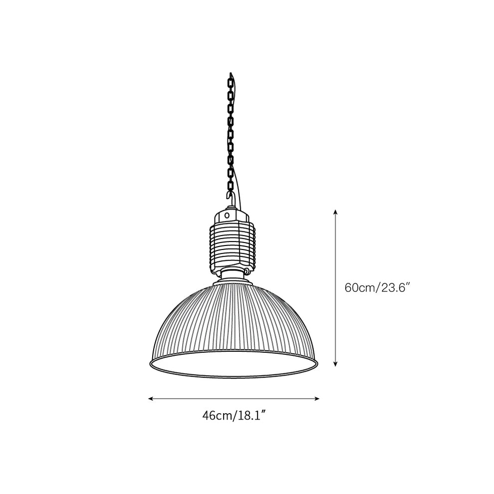 Aldalis Suspension Vintage en Métal et Verre Style Ferme