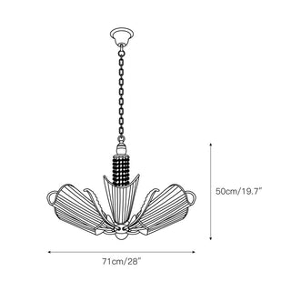 Arsole Lustre en Cristal et Tissu à Créativité Individuelle