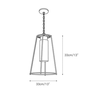 Vasilora Suspension Extérieur Vintage Industrielle En Métal Et Verre