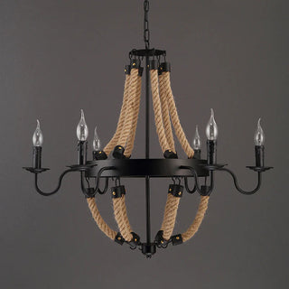 Epoch Suspension LED Industrielle Métal/Corde Noir Salon/Bar
