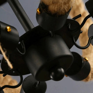Epoch Suspension LED Industrielle Métal/Corde Noir Salon/Bar