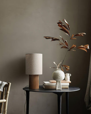 Grove Vintage Fabric Table Lamp-Neutral Decor