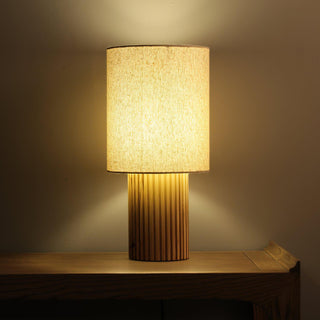 Grove Vintage Fabric Table Lamp-Neutral Decor