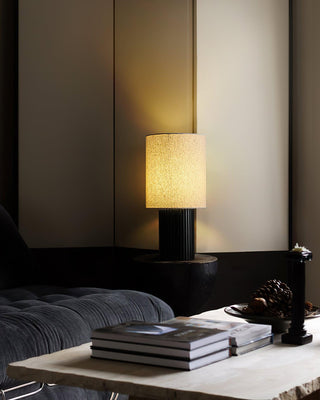 Grove Vintage Fabric Table Lamp-Neutral Decor