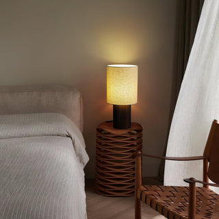 Grove Vintage Fabric Table Lamp-Neutral Decor