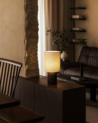Grove Vintage Fabric Table Lamp-Neutral Decor