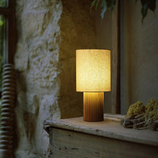 Grove Vintage Fabric Table Lamp-Neutral Decor