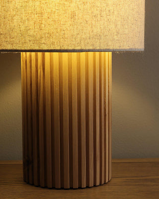 Grove Vintage Fabric Table Lamp-Neutral Decor