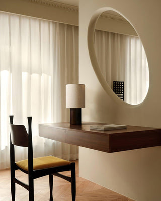 Grove Vintage Fabric Table Lamp-Neutral Decor