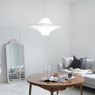 Solara Lampe suspendue en acrylique en forme d'OVNI pour salon contemporain