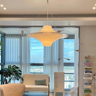 Solara Lampe suspendue en acrylique en forme d'OVNI pour salon contemporain