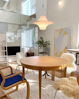 Solara Lampe suspendue en acrylique en forme d'OVNI pour salon contemporain