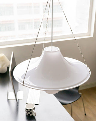Solara Lampe suspendue en acrylique en forme d'OVNI pour salon contemporain