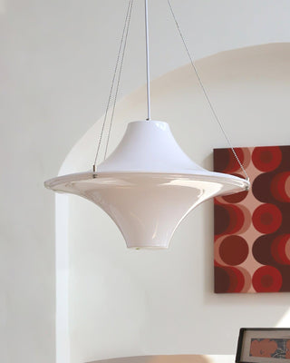 Solara Lampe suspendue en acrylique en forme d'OVNI pour salon contemporain