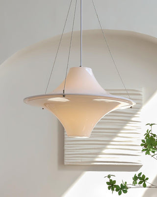 Solara Lampe suspendue en acrylique en forme d'OVNI pour salon contemporain