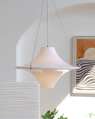 Solara Lampe suspendue en acrylique en forme d'OVNI pour salon contemporain